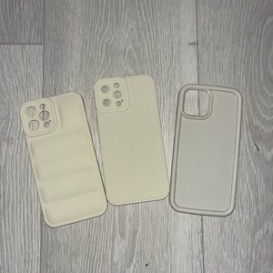 Cream Phone Case Set - 12 pro max